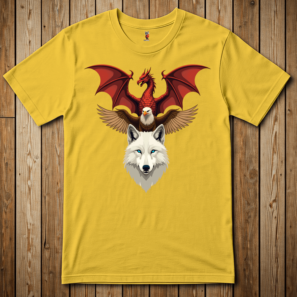 Printify T-Shirt Daisy / S Wolfe Eagle Dragon