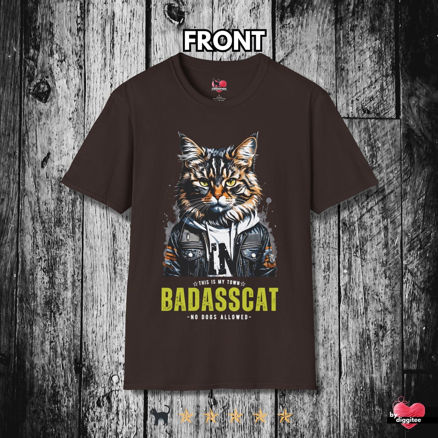 Printify T-Shirt Dark Chocolate / S BAD CATS 🐈⬛ BADASSCAT