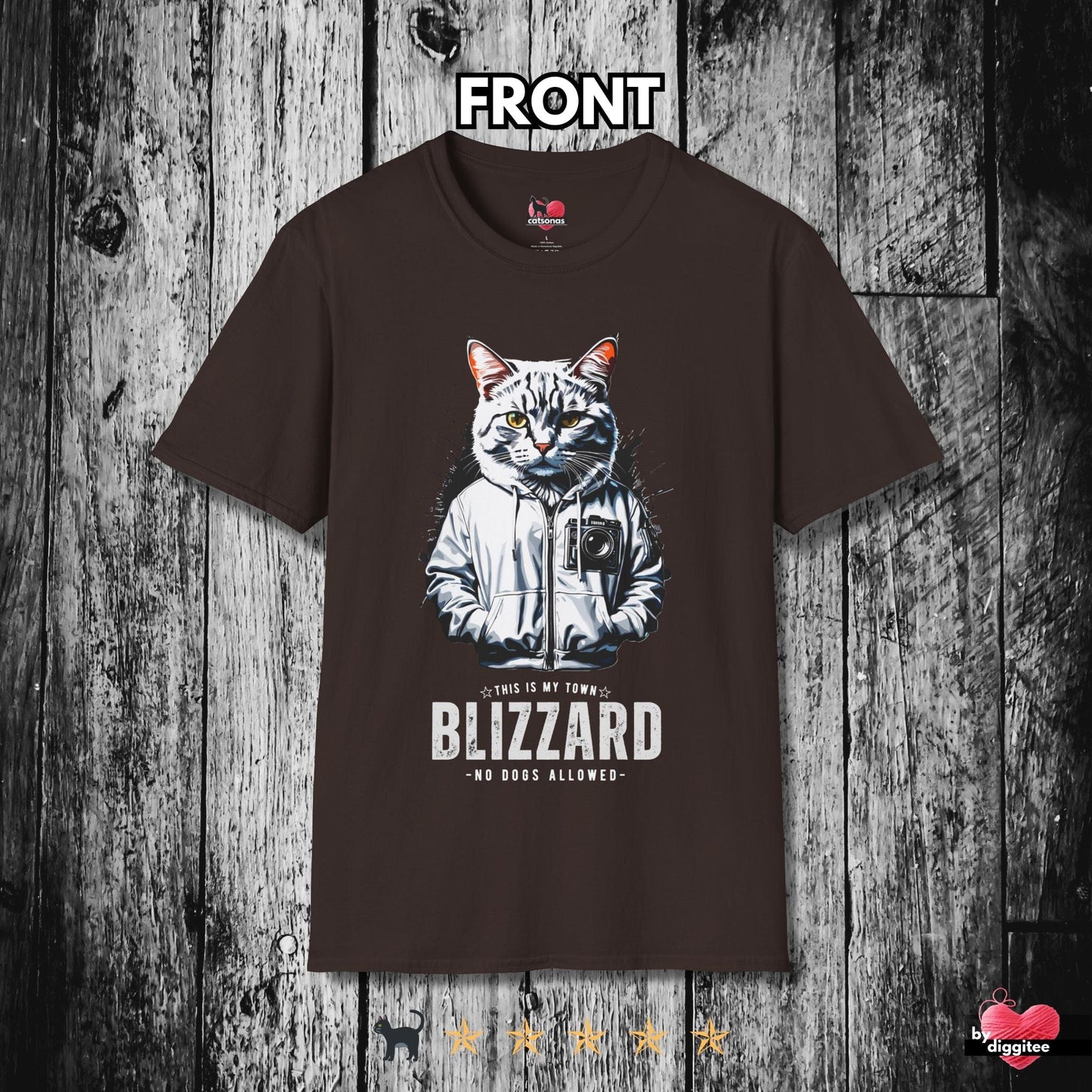 Printify T-Shirt Dark Chocolate / S BAD CATS 🐈 BLIZZARD