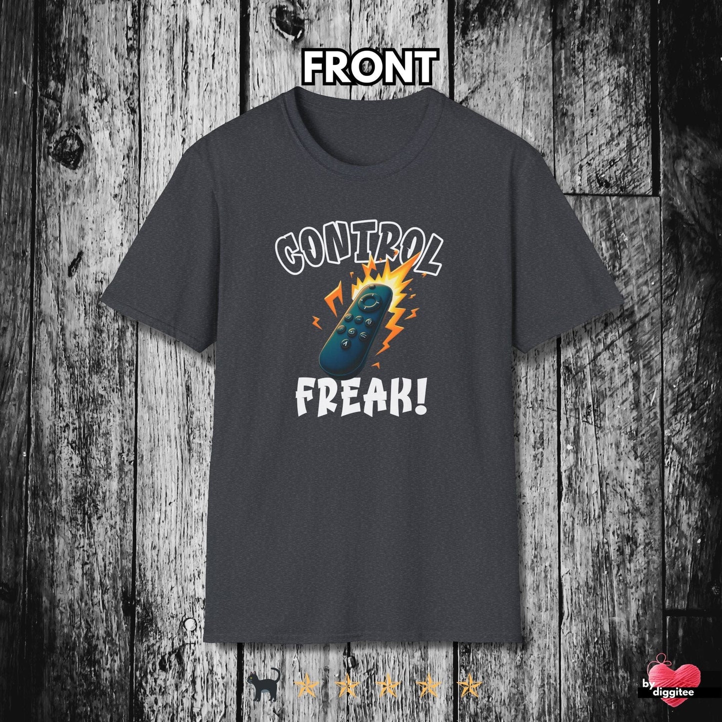 Printify T-Shirt Dark Heather Grey / XS (REMOTE) CONTROL ๐บ FREAK II Unisex T-shirt