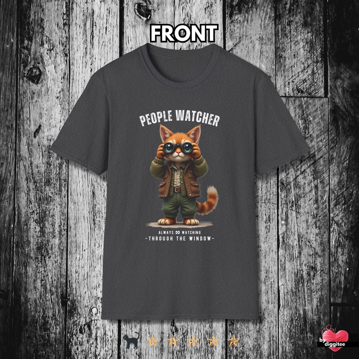 Printify T-Shirt Dark Heather / S People Watcher II 👀 T-Shirt
