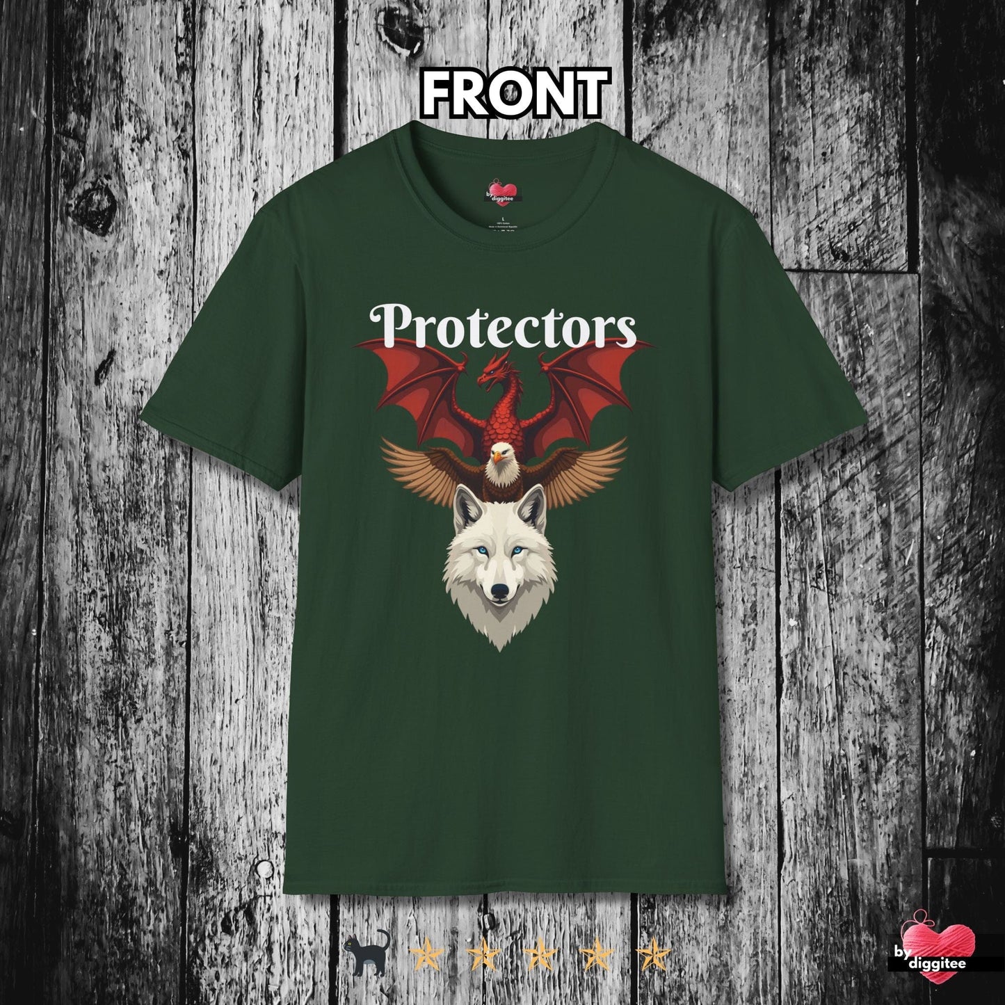 Printify T-Shirt Forest Green / L Protectors Graphic Unisex T-Shirt