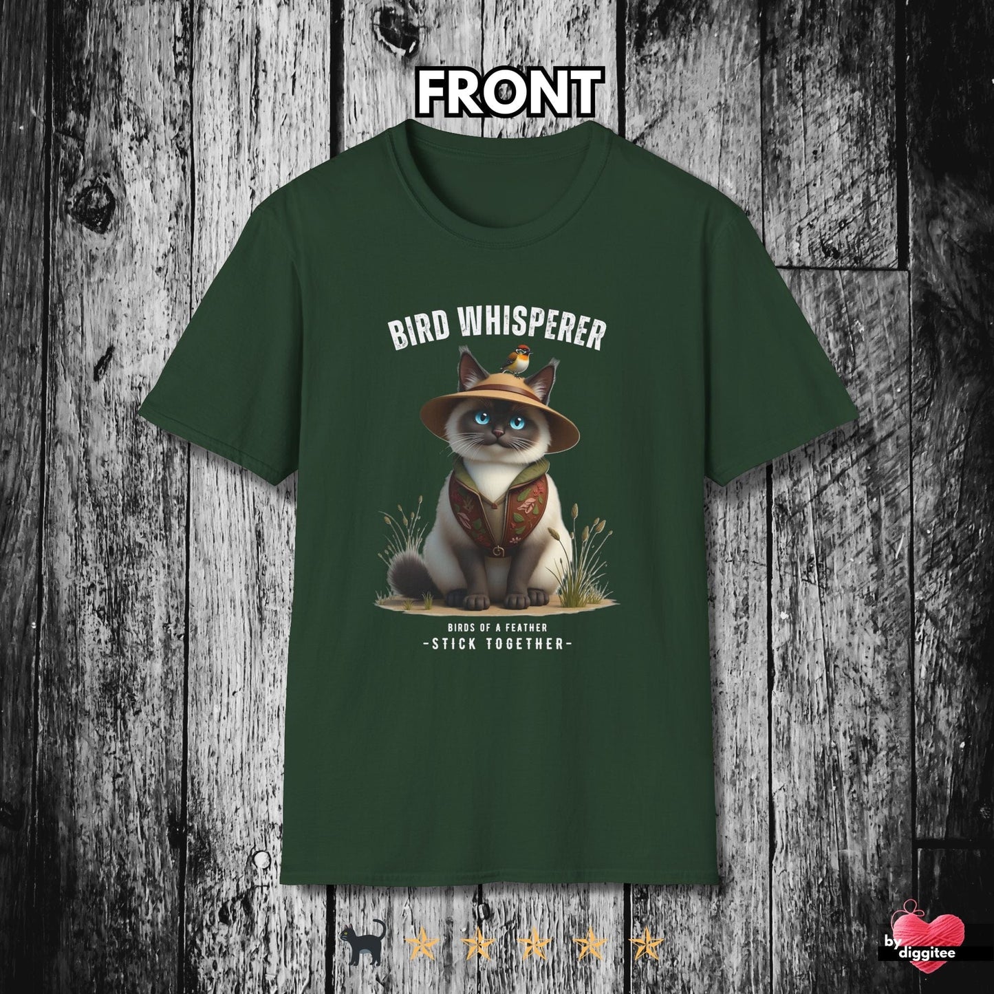 Printify T-Shirt Forest Green / S Bird Whisperer II 🐦⬛ T-Shirt