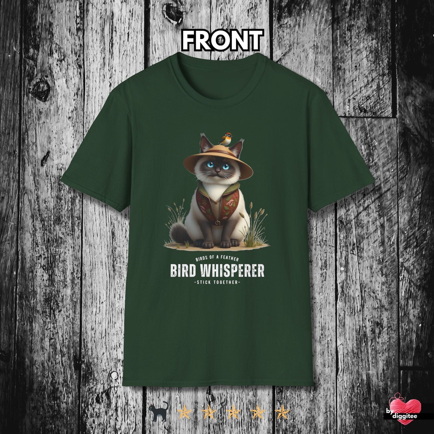 Printify T-Shirt Forest Green / S Bird Whisperer 🐦⬛ T-Shirt