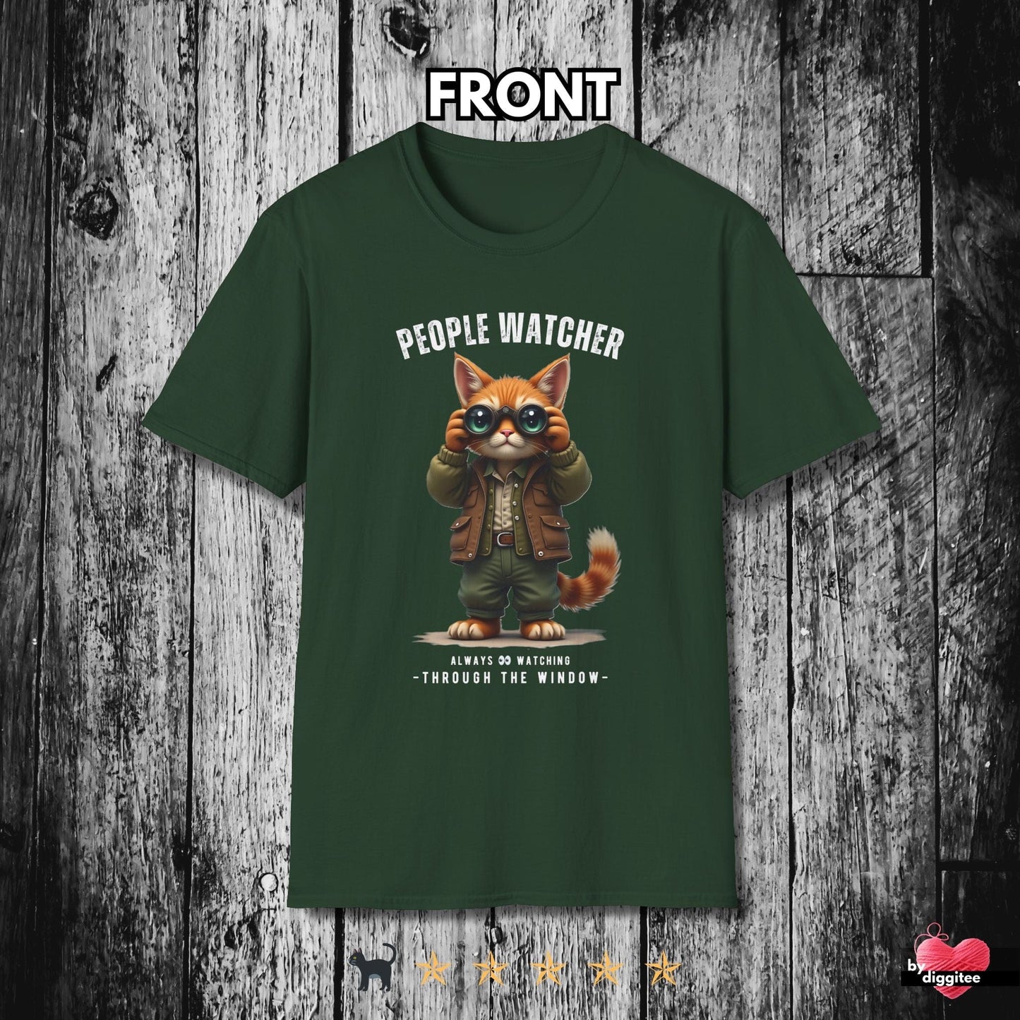 Printify T-Shirt Forest Green / S People Watcher II 👀 T-Shirt