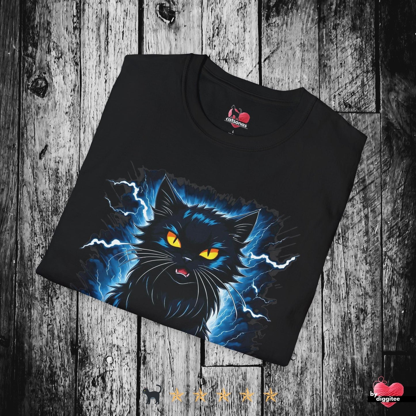 Printify T-Shirt Funny CATS ๐โโฌ HISSY CAT
