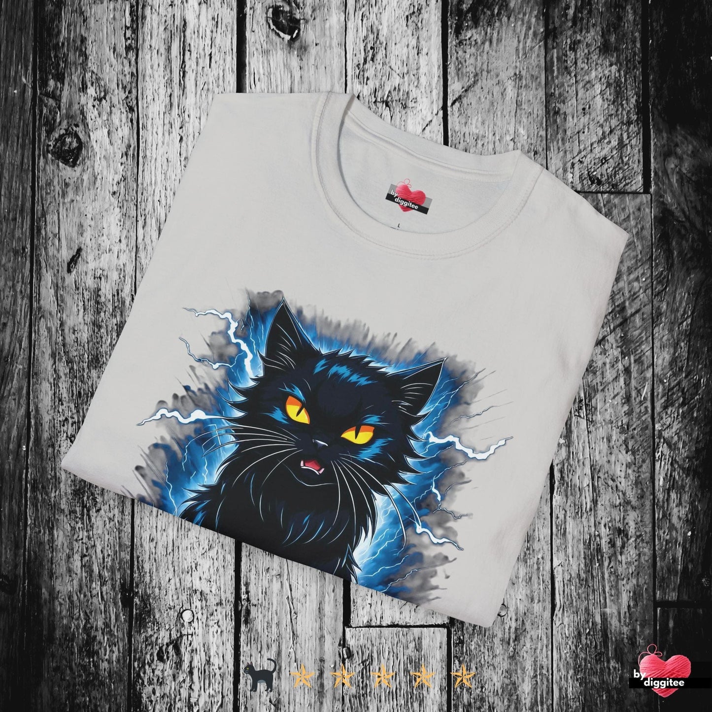 Printify T-Shirt Funny CATS ๐โโฌ HISSY CAT