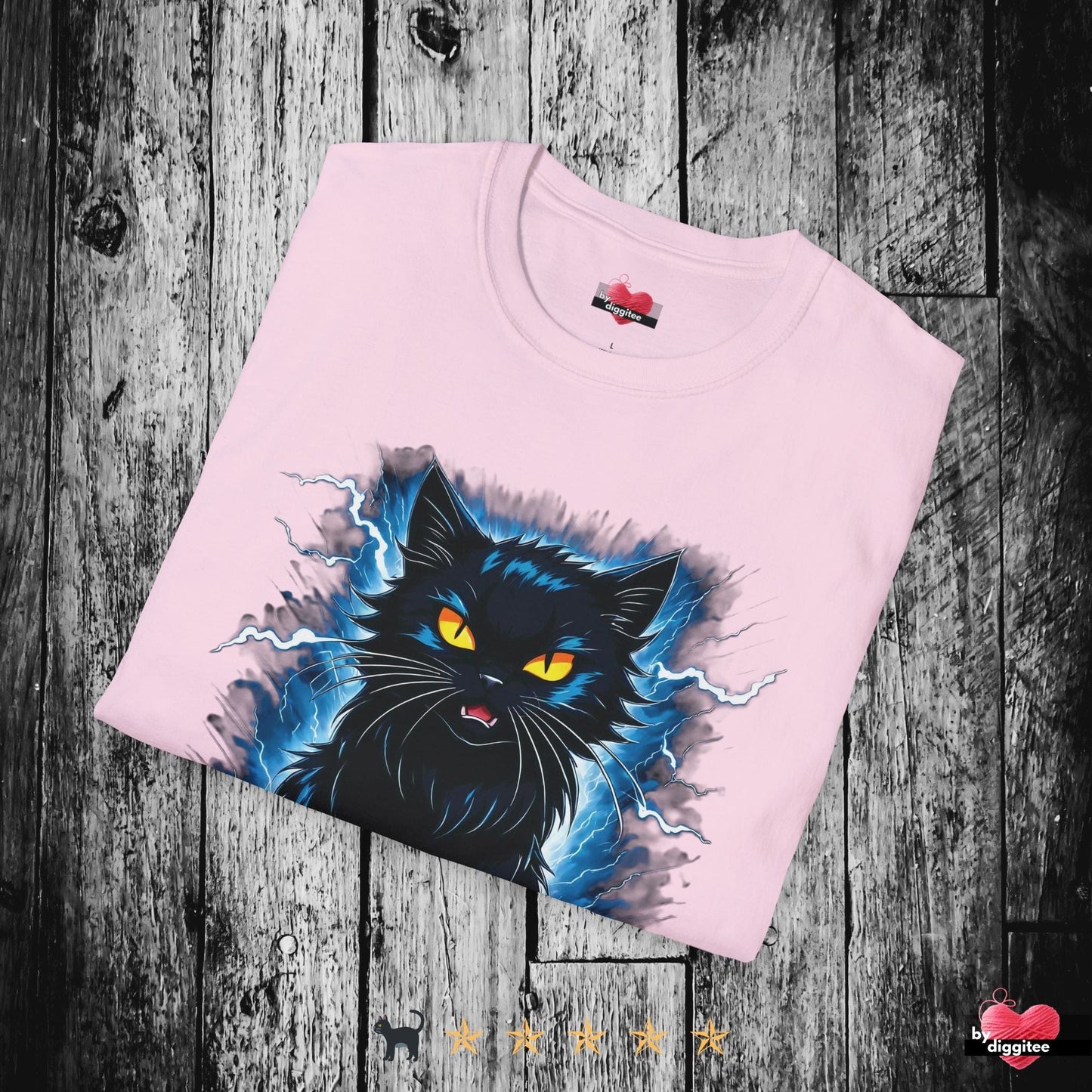 Printify T-Shirt Funny CATS ๐โโฌ HISSY CAT