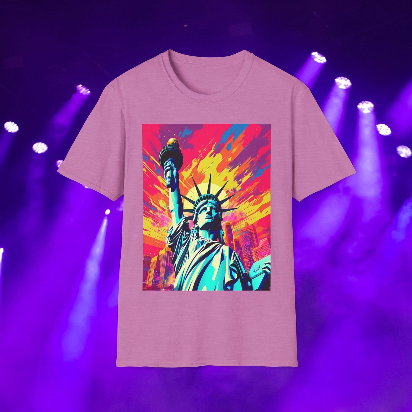Printify T-Shirt Heather Radiant Orchid / S Back-Alley FINDS 😻 Liberty's SKY