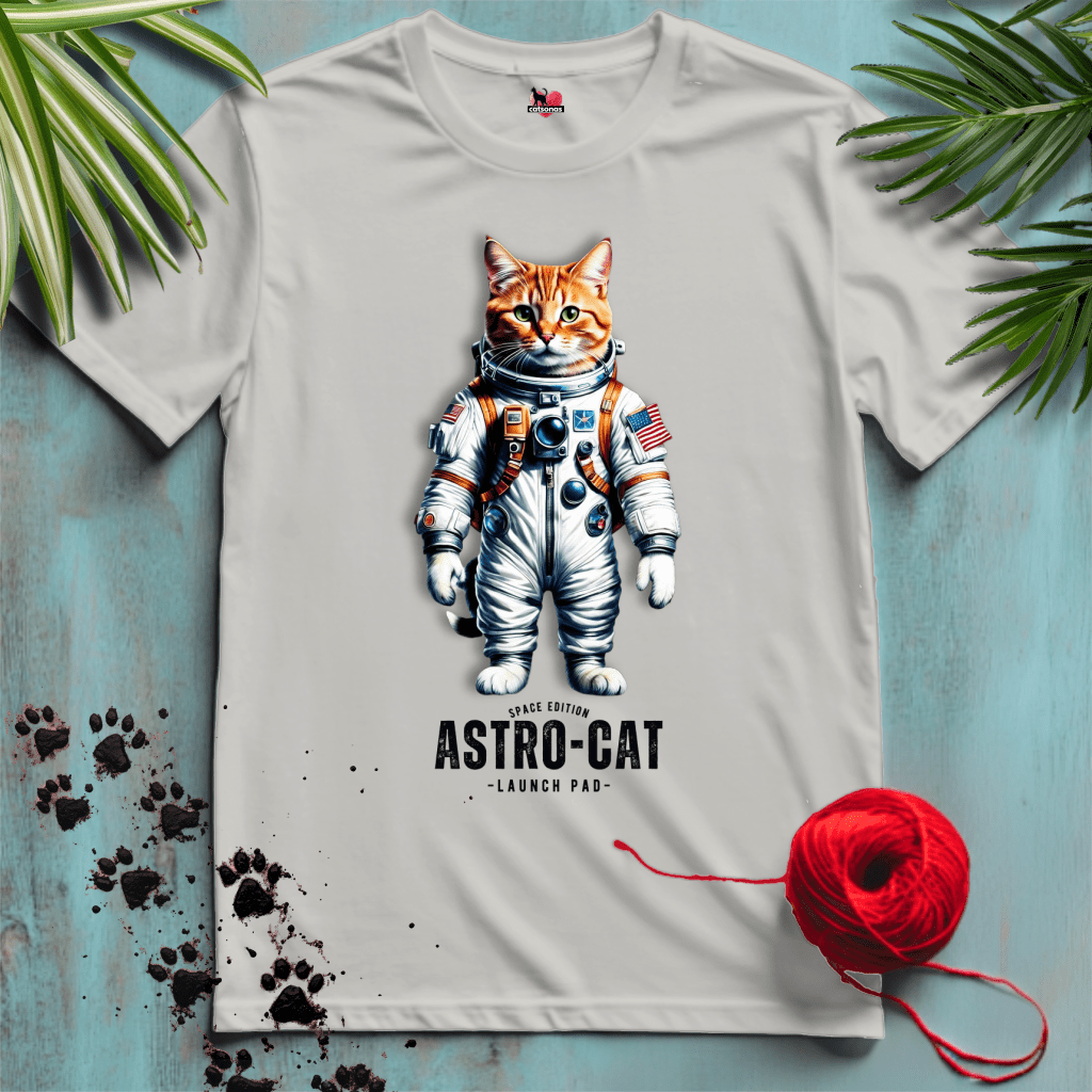 Printify T-Shirt Ice Grey / S ASTRO-CAT 🌕 MOON-SHOT | Funny Cats Collection