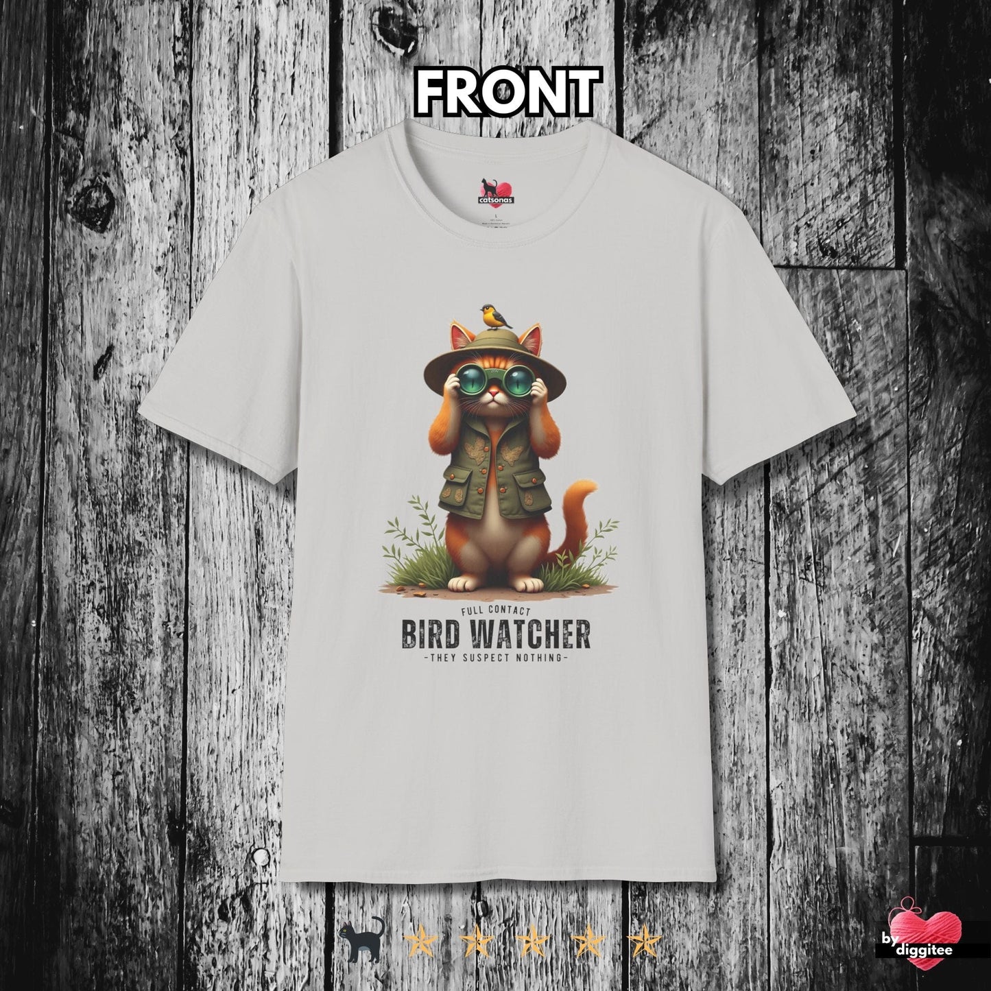 Printify T-Shirt Ice Grey / S Bird Watcher 🐦⬛ T-Shirt
