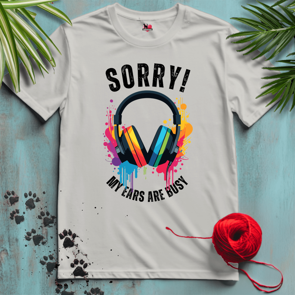 Printify T-Shirt Ice Grey / S HEADPHONES