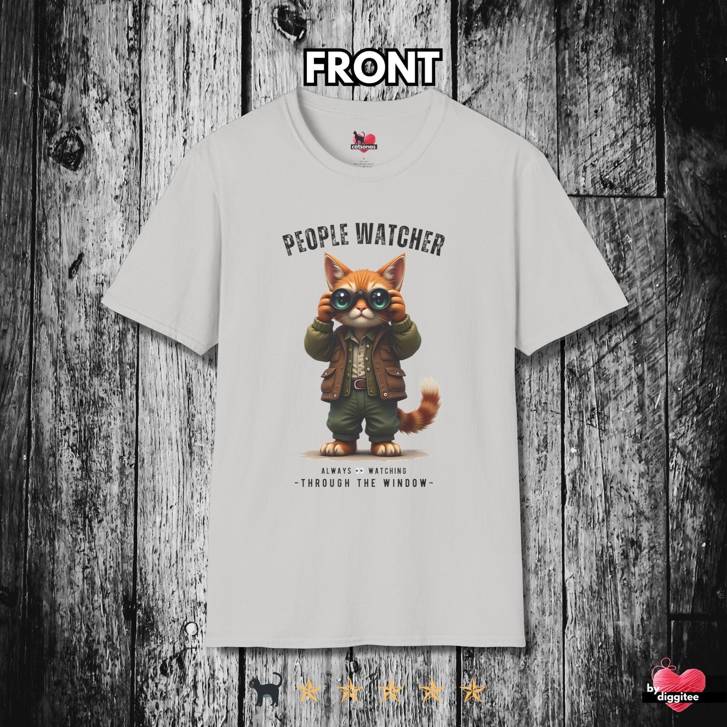 Printify T-Shirt Ice Grey / S People Watcher II 👀 T-Shirt