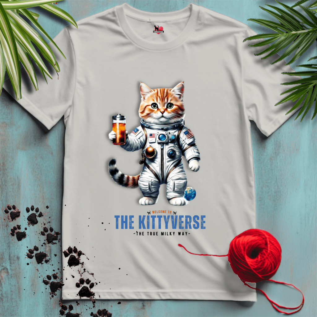 Printify T-Shirt Ice Grey / XL KITTY-VERSE 🚀 SPACE-CAT | Sci-Fi Cats Collection