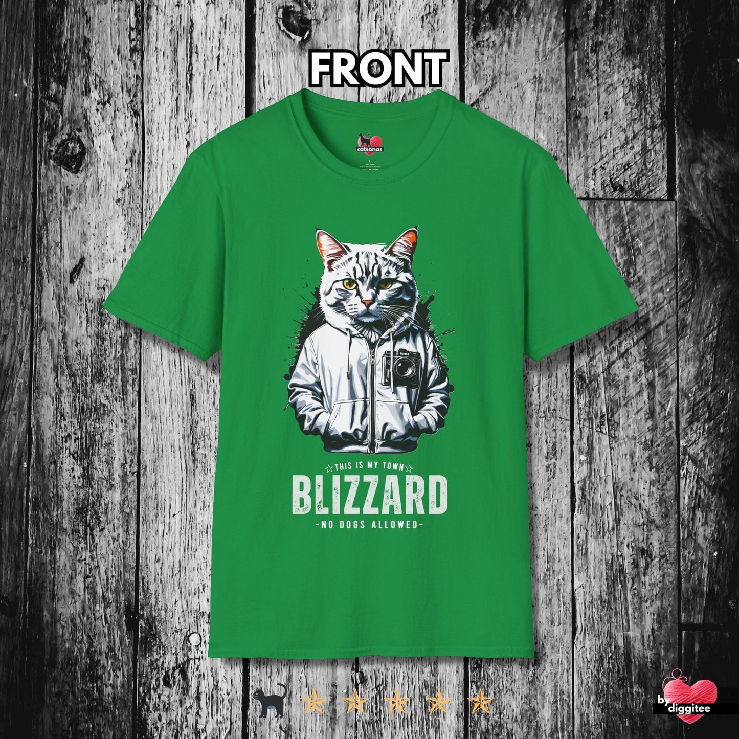 Printify T-Shirt Irish Green / S BAD CATS 🐈 BLIZZARD