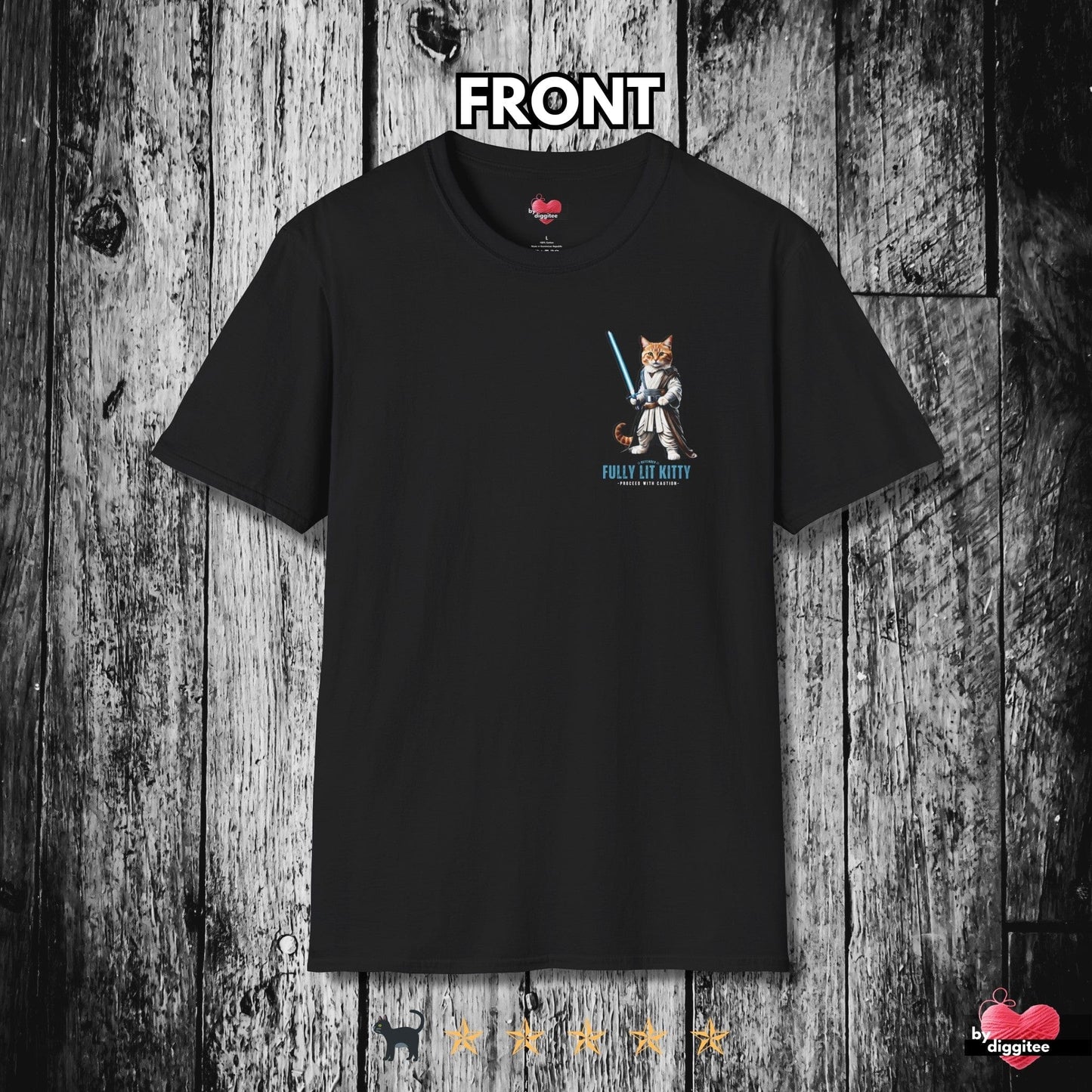 Printify T-Shirt JEDI CAT II ๐ BACK Print
