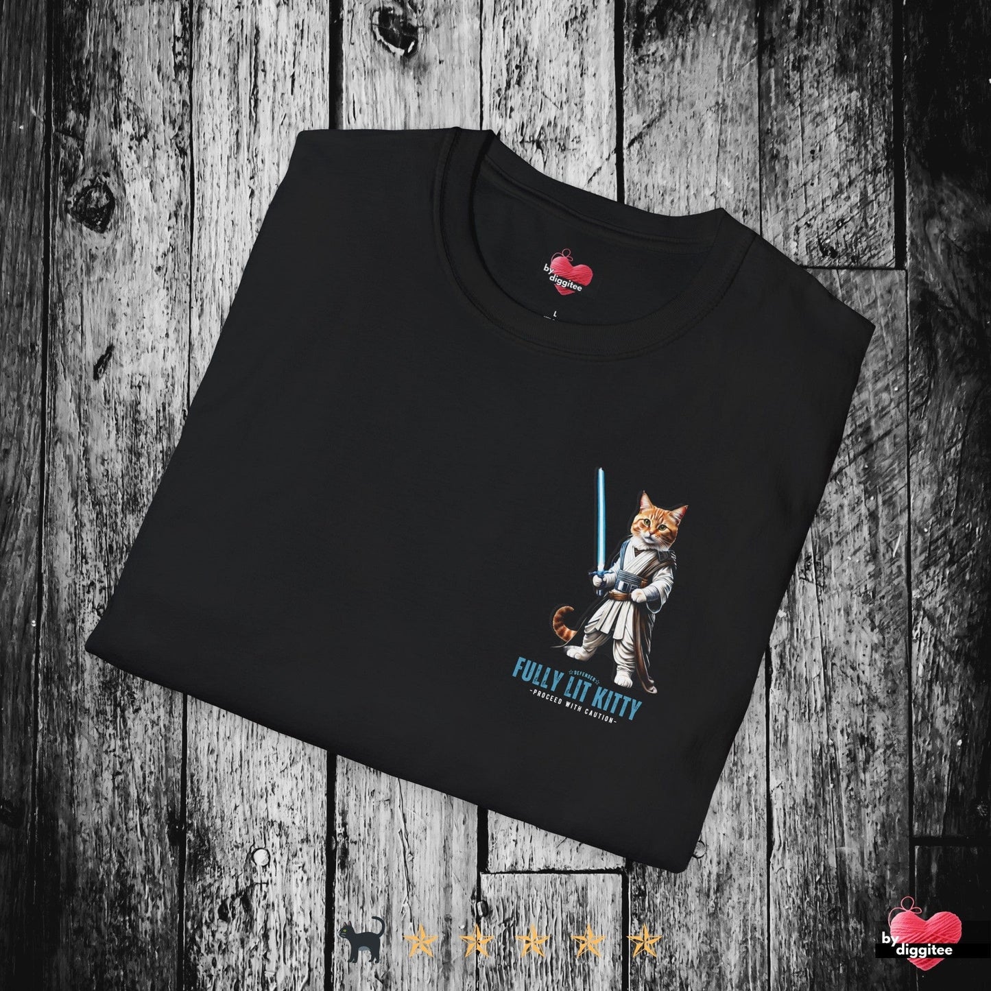 Printify T-Shirt JEDI CAT II ๐ BACK Print