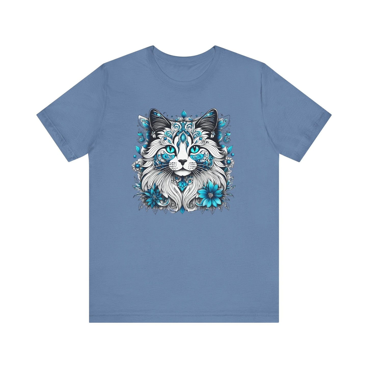 Printify T-Shirt Lavender Blue / XS Our Lynn's Blue Eye Cat Art Shirt