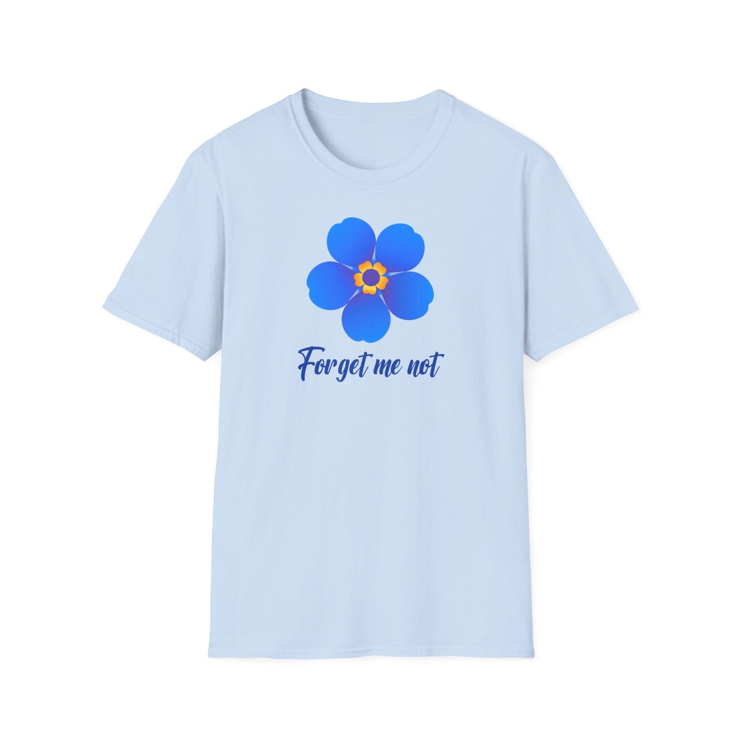 Printify T-Shirt Light Blue / S Forget Me Not Floral Softstyle T-Shirt