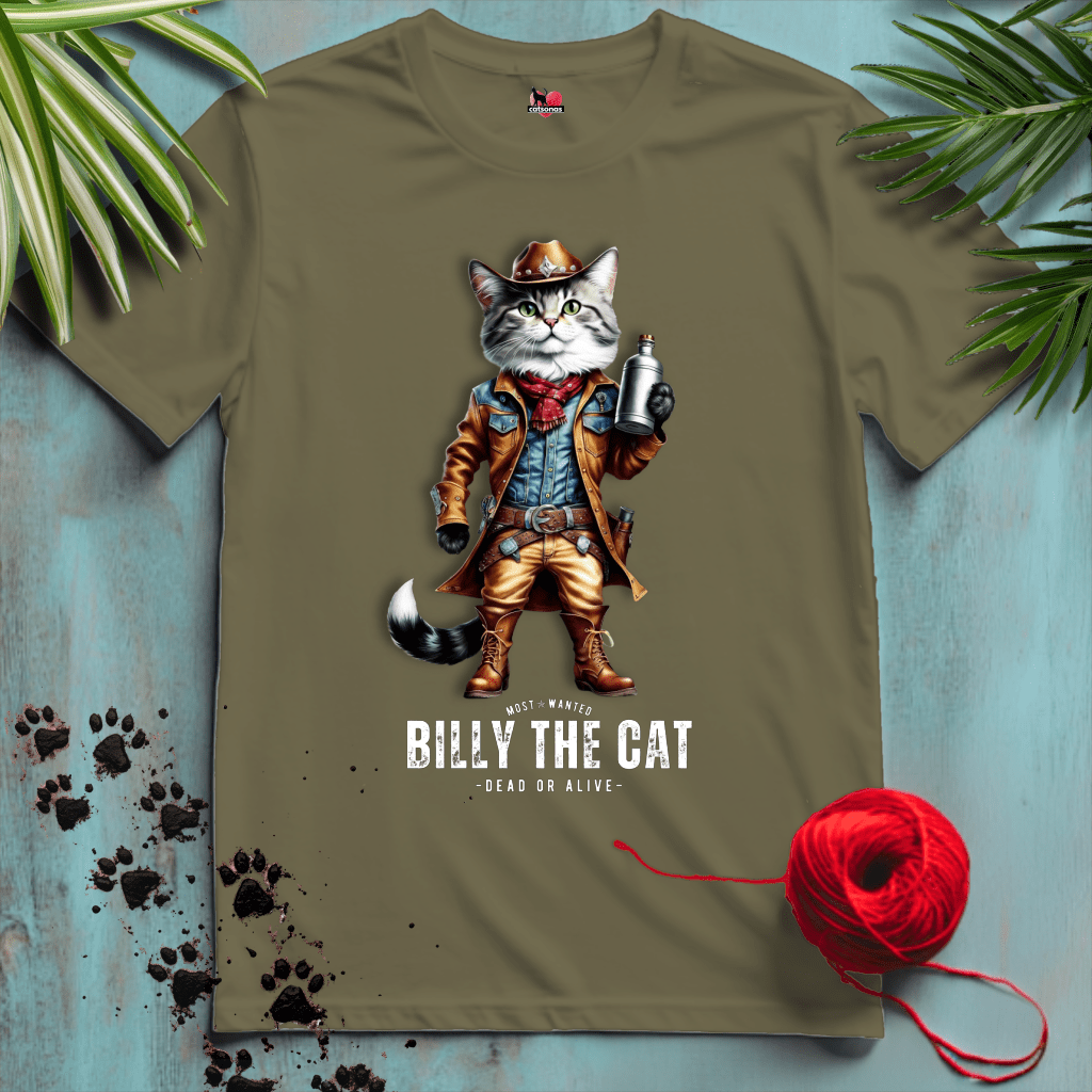 Printify T-Shirt Military Green / S BILLY-THE-CAT 🤠 WILD-WEST | Legends Collection