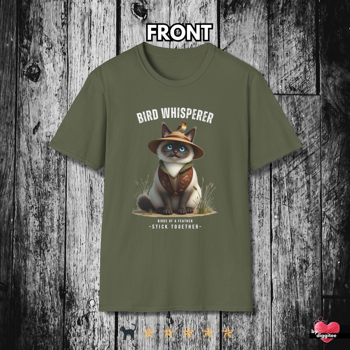 Printify T-Shirt Military Green / S Bird Whisperer II 🐦⬛ T-Shirt