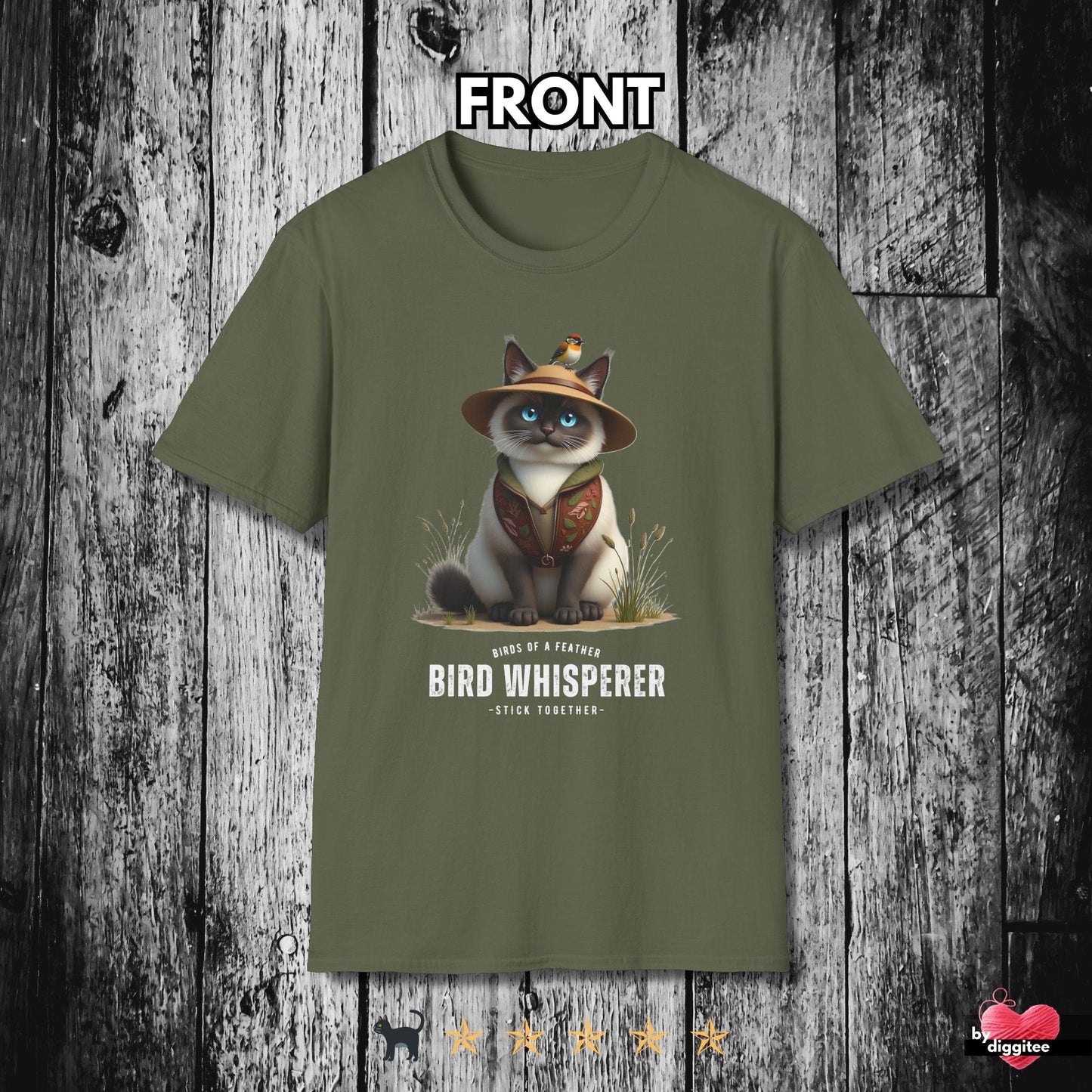 Printify T-Shirt Military Green / S Bird Whisperer 🐦⬛ T-Shirt