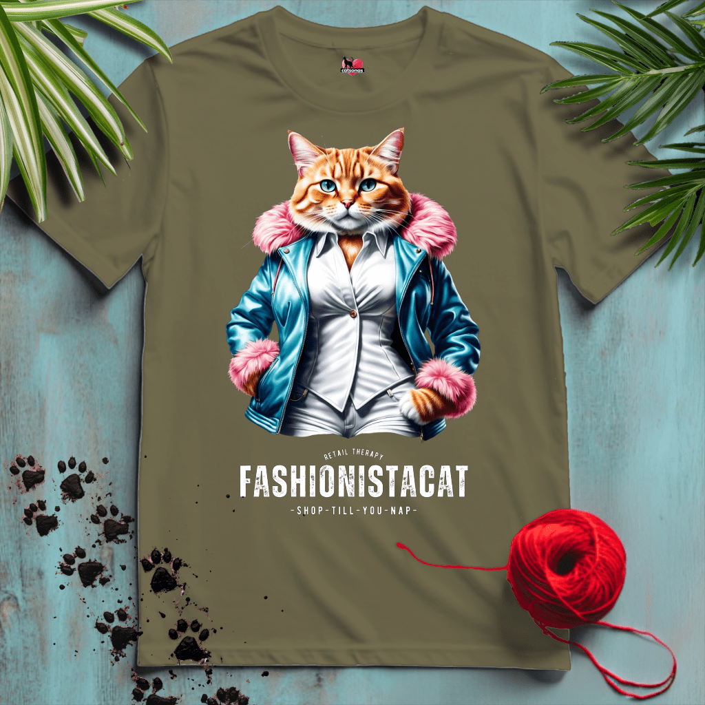 Printify T-Shirt Military Green / S FASHIONISTA 🛍️ CAT