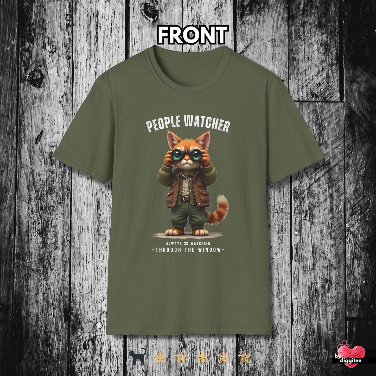 Printify T-Shirt Military Green / S People Watcher II 👀 T-Shirt