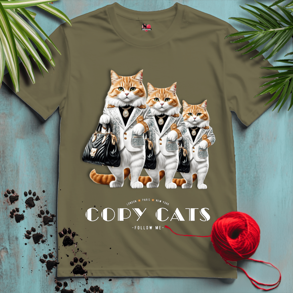 Printify T-Shirt Military Green / XL COPY-CATS.💎 FASHION-LUXURY | Lifestyle Cats Collection