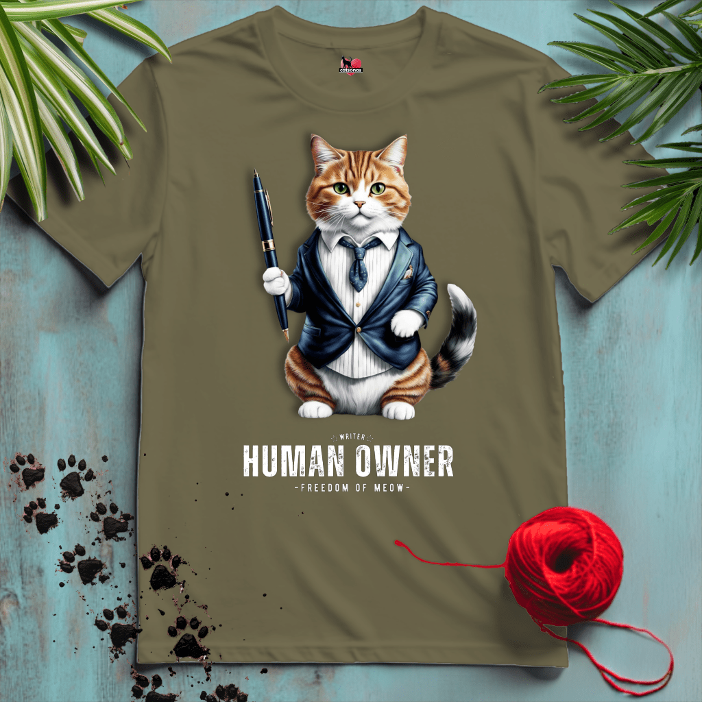 Printify T-Shirt Military Green / XL EXE-CAT-IVE ✍️ CEO-CAT | Boss Cats Collection