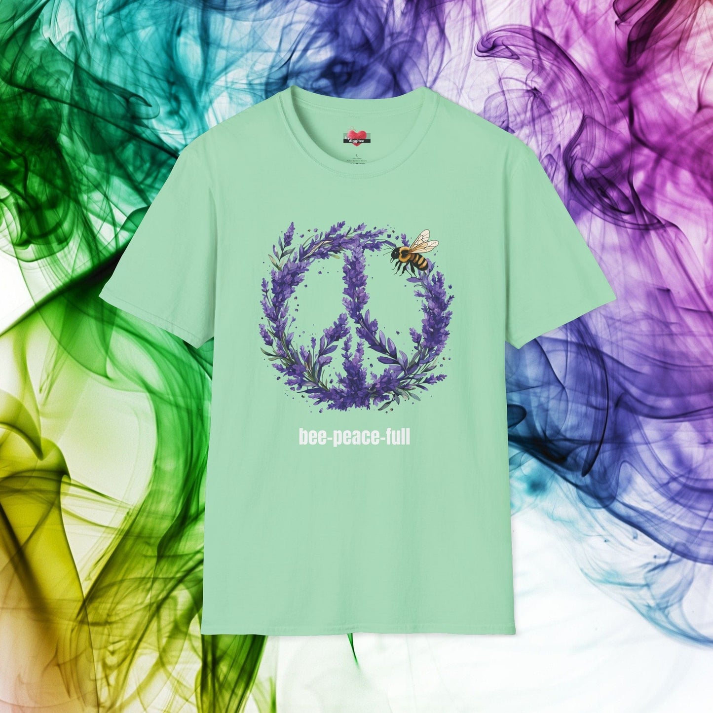Printify T-Shirt Mint Green / S Back-Alley FINDS 🐝 Peace Bee