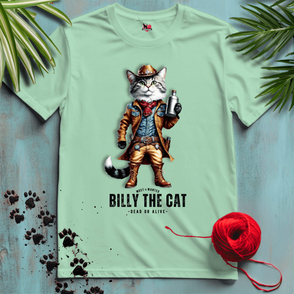 Printify T-Shirt Mint Green / S BILLY-THE-CAT 🤠 WILD-WEST | Legends Collection