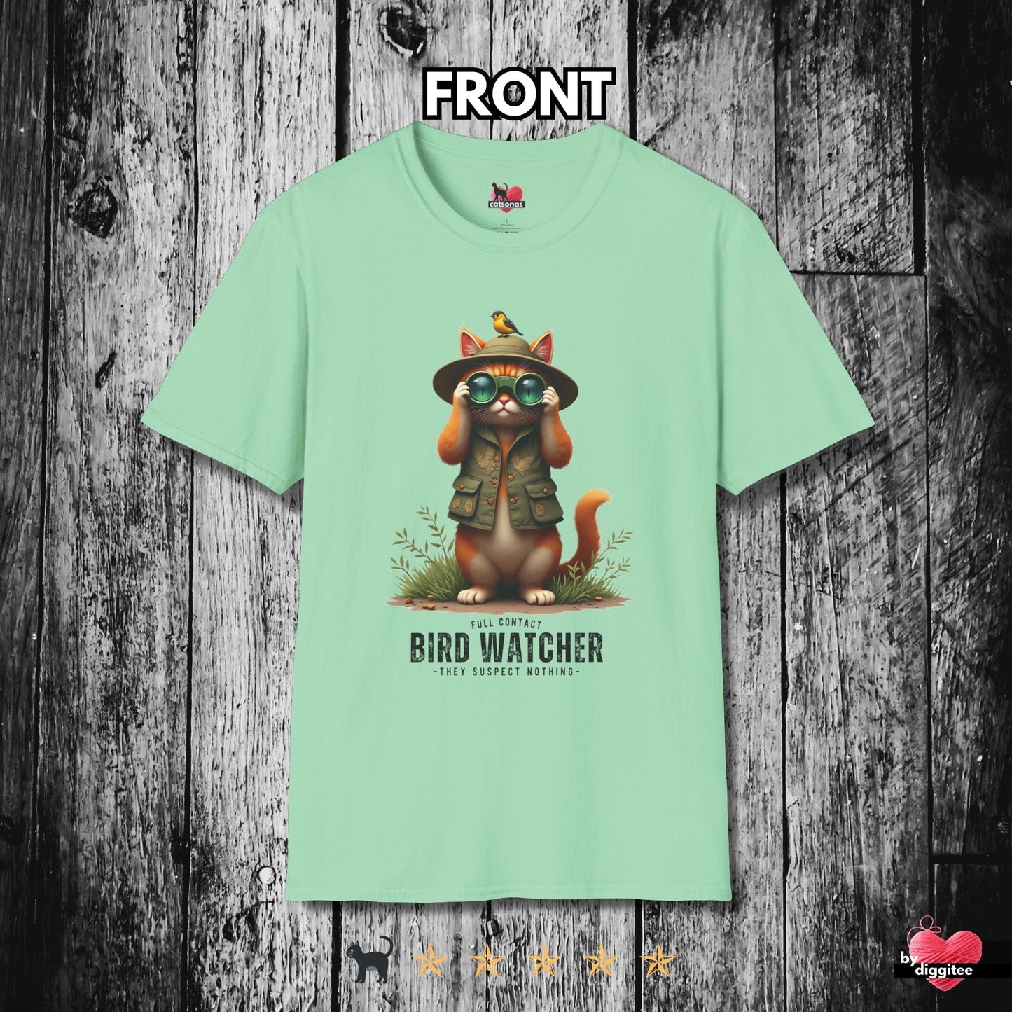 Printify T-Shirt Mint Green / S Bird Watcher 🐦⬛ T-Shirt