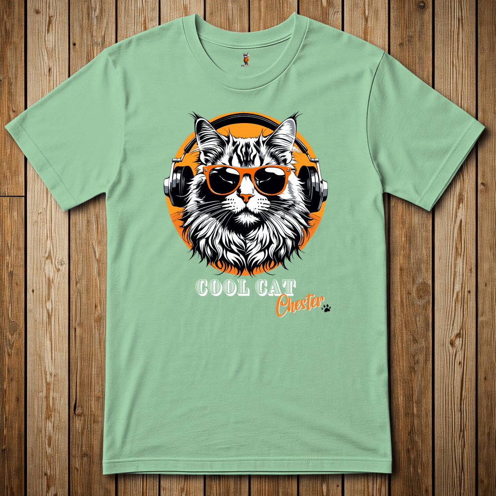 Printify T-Shirt Mint Green / S Chester The Cool Cat