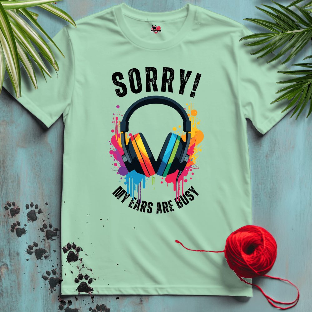 Printify T-Shirt Mint Green / S HEADPHONES