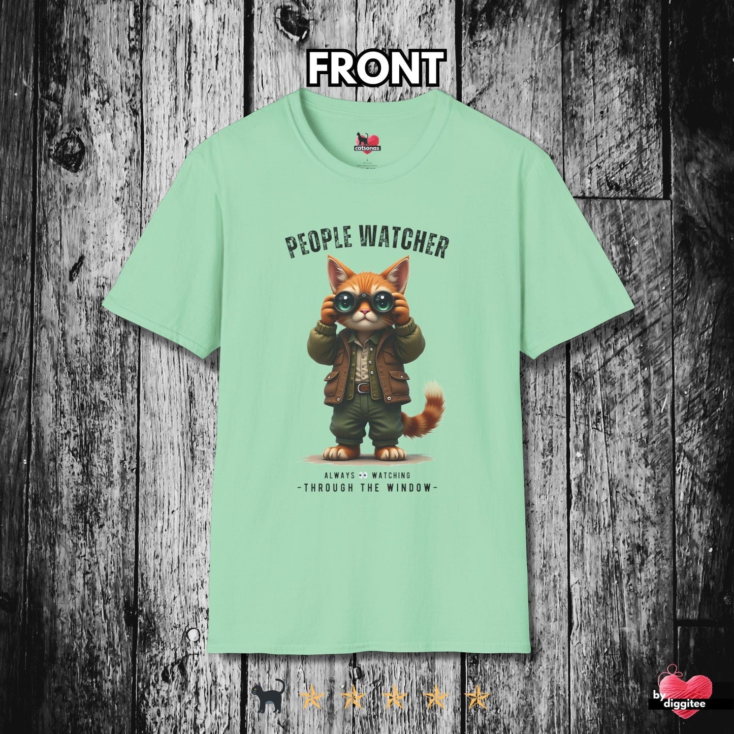 Printify T-Shirt Mint Green / S People Watcher II 👀 T-Shirt