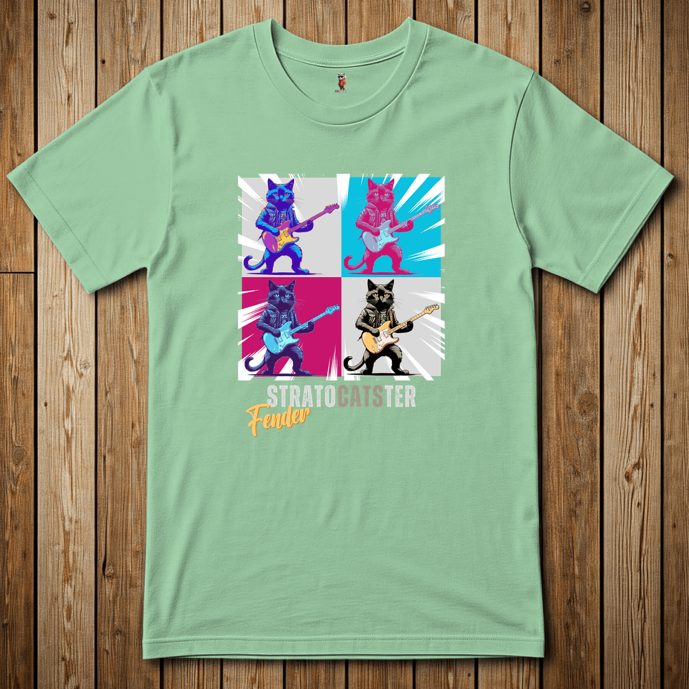 Printify T-Shirt Mint Green / S Strat Cats Felix The Cat