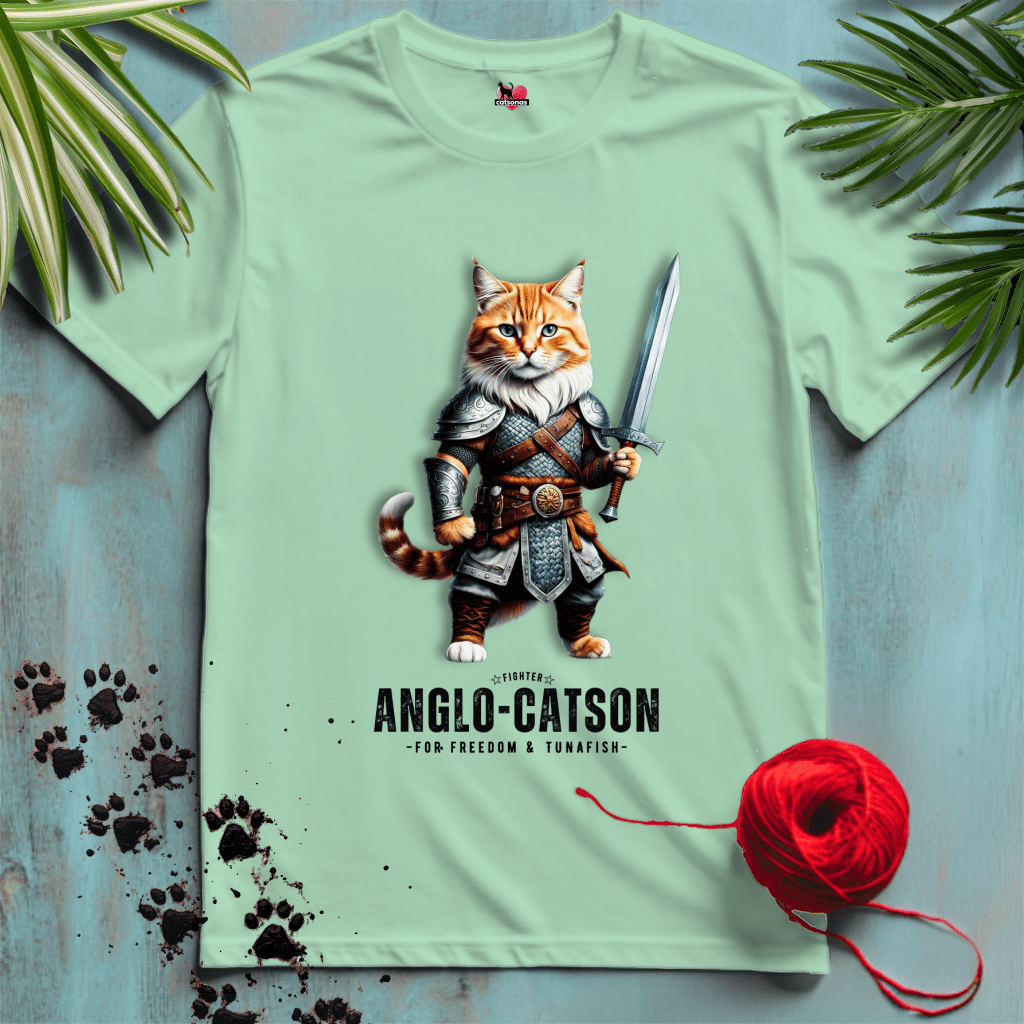 Printify T-Shirt Mint Green / XL ANGLO-CATSON 💪 WARRIOR-CAT | Legends Collection