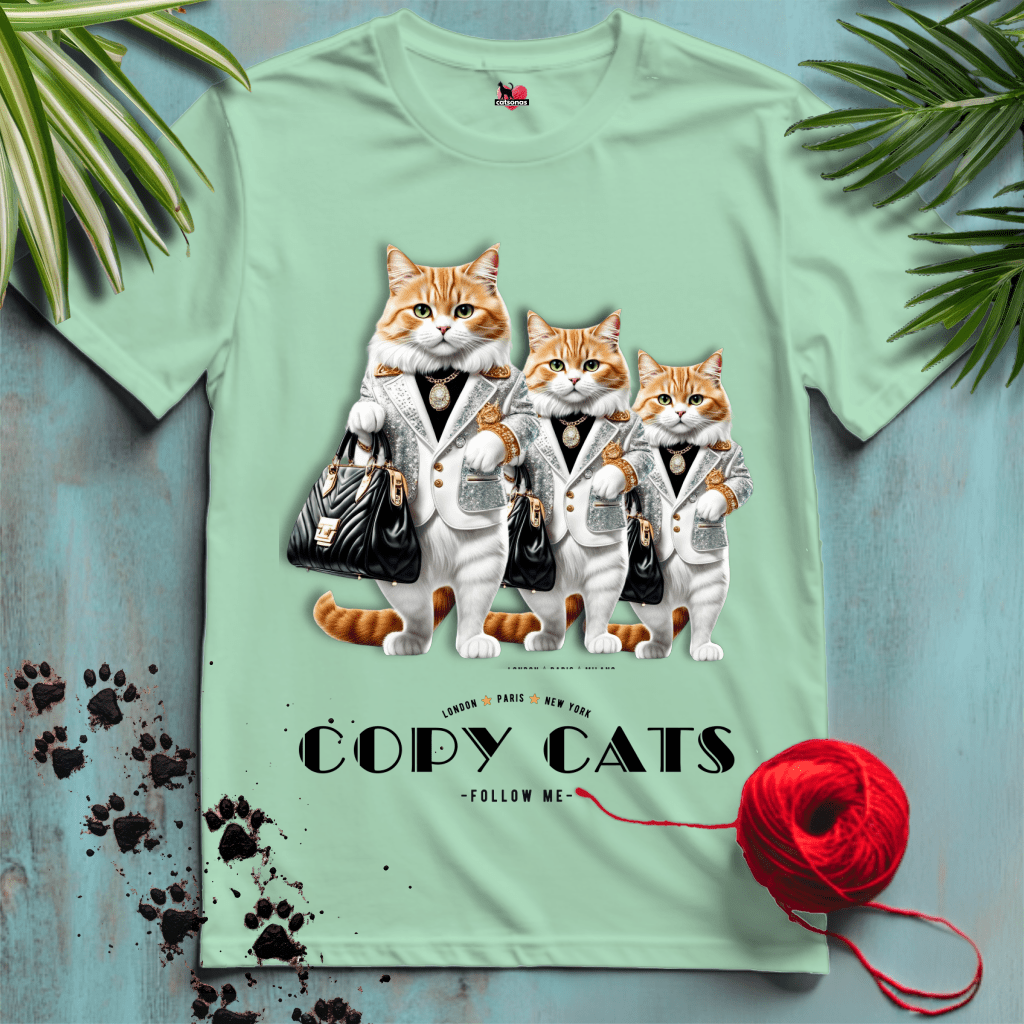 Printify T-Shirt Mint Green / XL COPY-CATS.💎 FASHION-LUXURY | Lifestyle Cats Collection