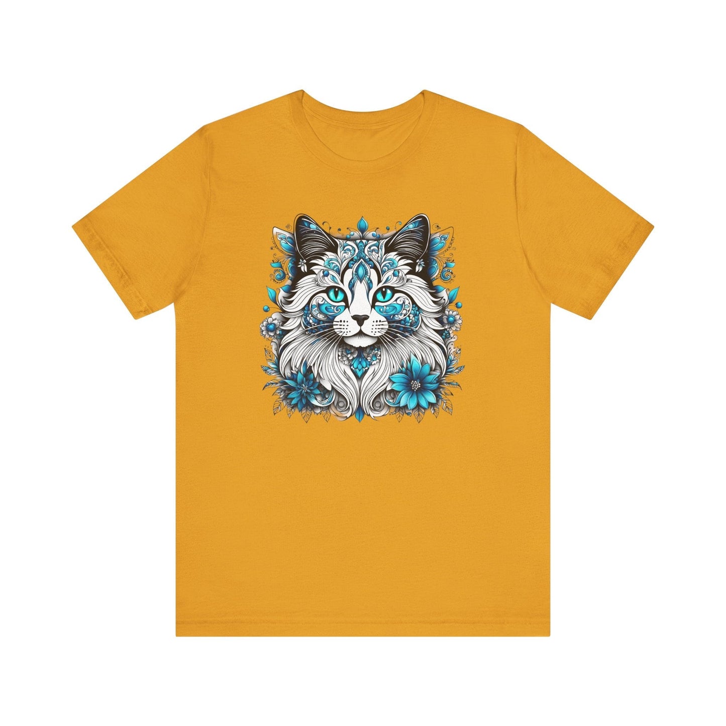 Printify T-Shirt Mustard / XS Our Lynn's Blue Eye Cat Art Shirt