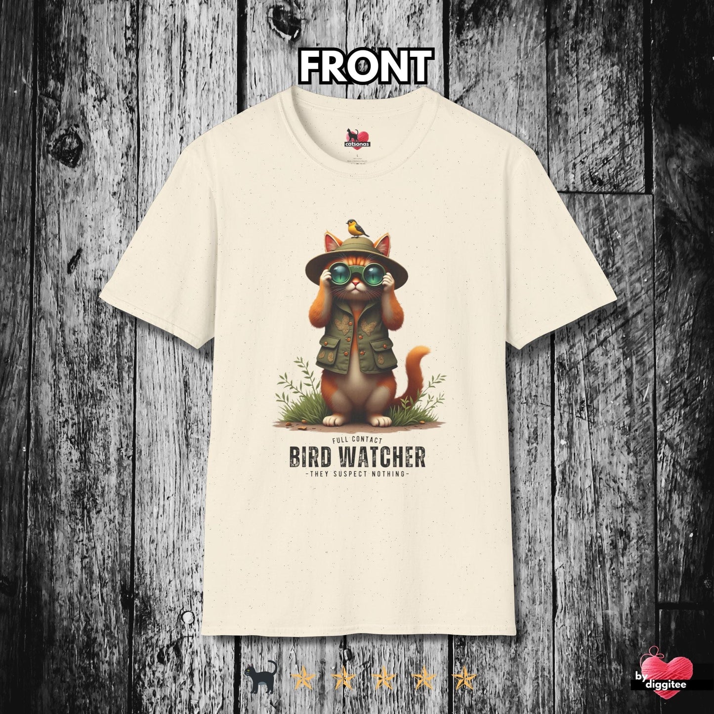 Printify T-Shirt Natural / S Bird Watcher 🐦⬛ T-Shirt