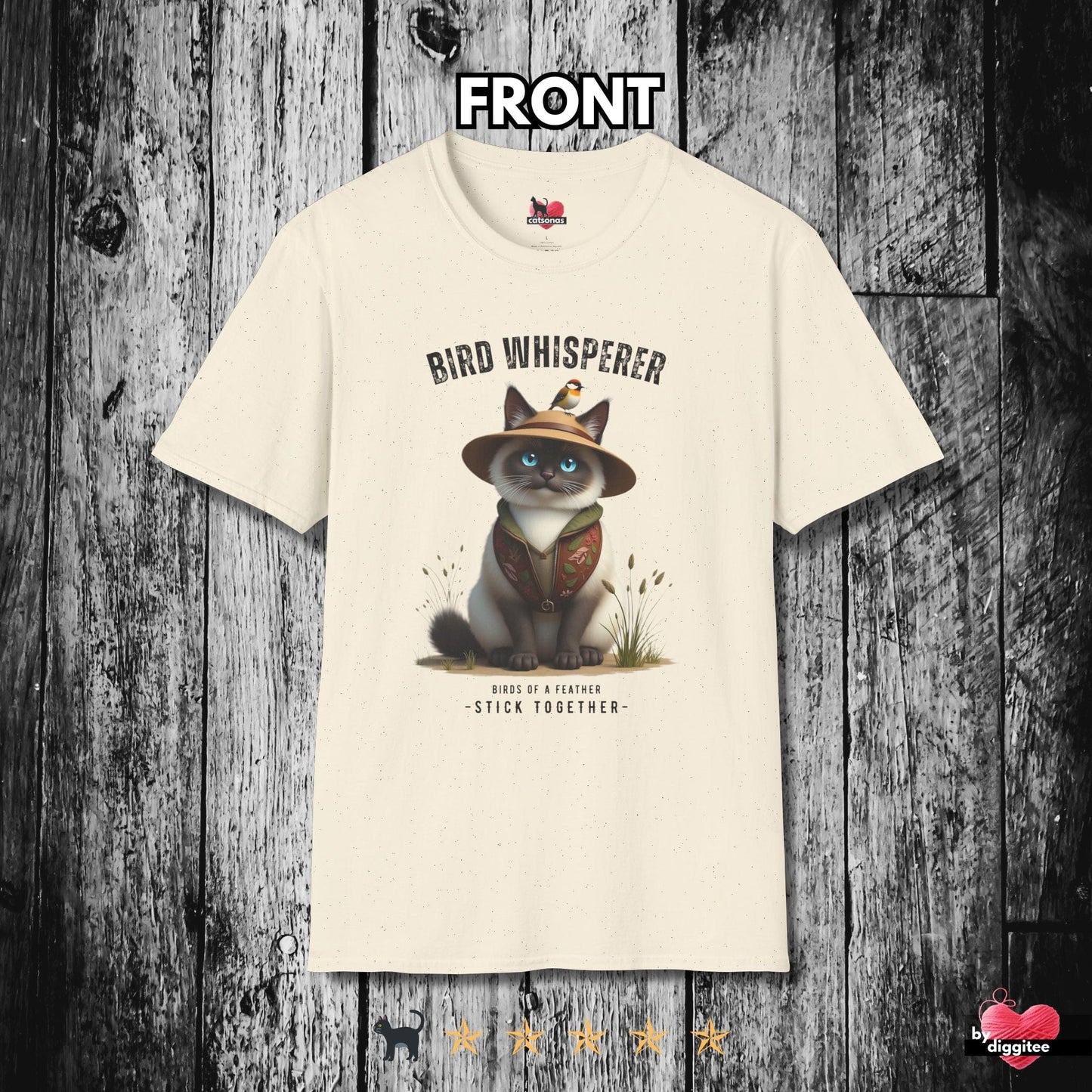 Printify T-Shirt Natural / S Bird Whisperer II 🐦⬛ T-Shirt