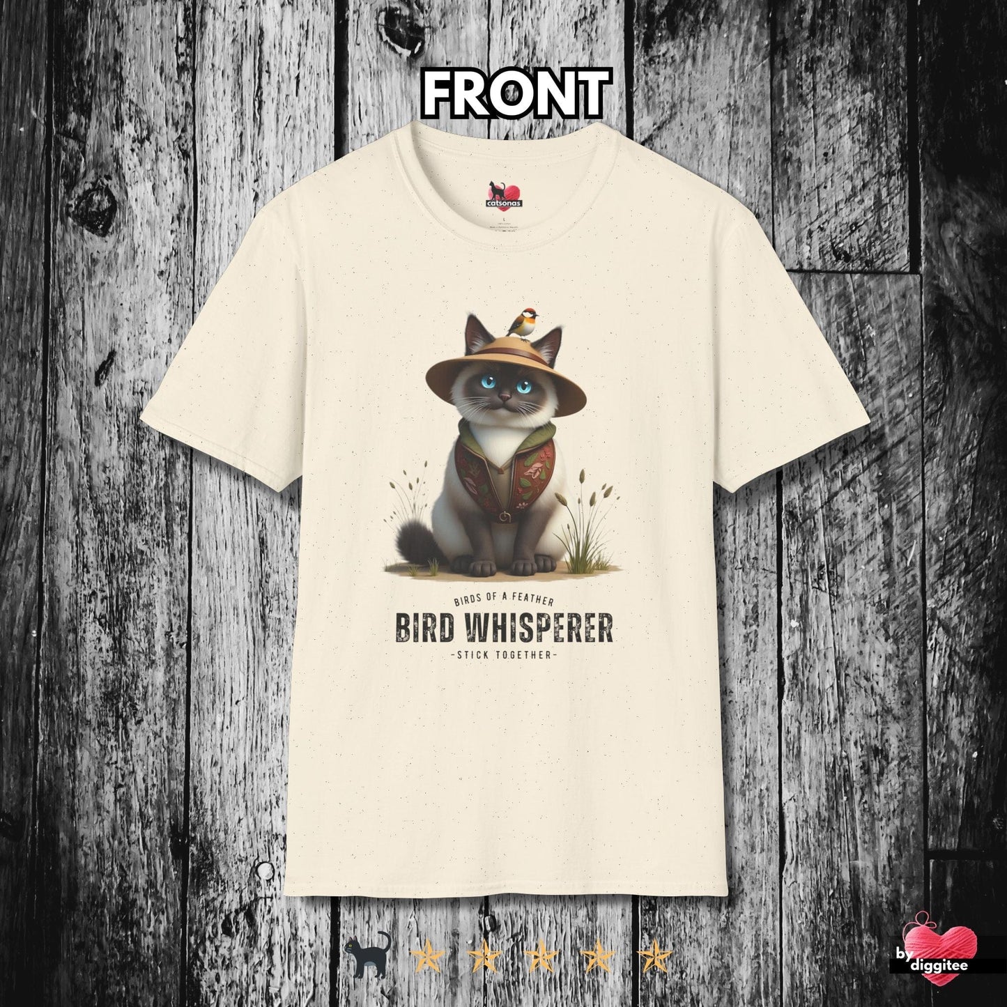 Printify T-Shirt Natural / S Bird Whisperer 🐦⬛ T-Shirt