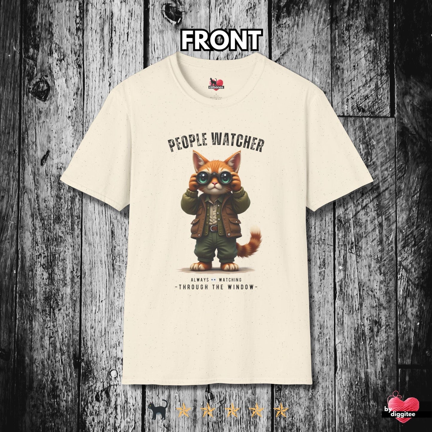 Printify T-Shirt Natural / S People Watcher II 👀 T-Shirt