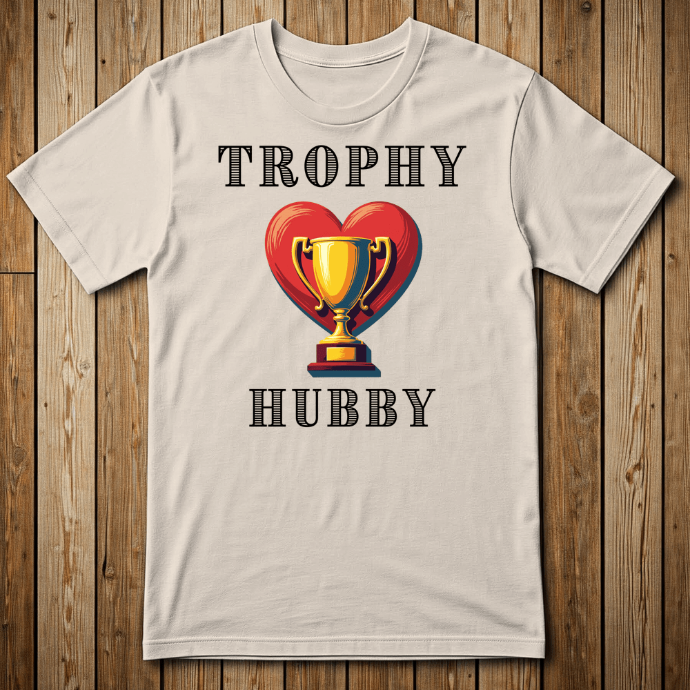 Printify T-Shirt Natural / S Trophy Hubby T-shirt