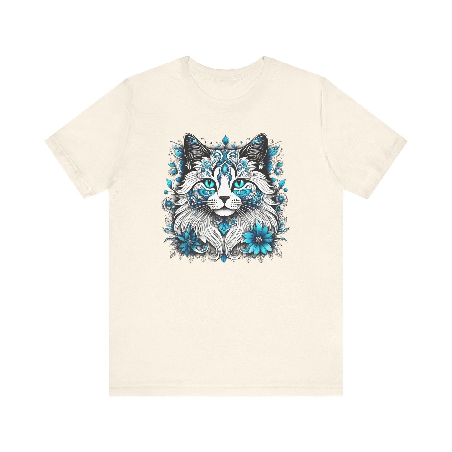 Printify T-Shirt Natural / XS Our Lynn's Blue Eye Cat Art Shirt