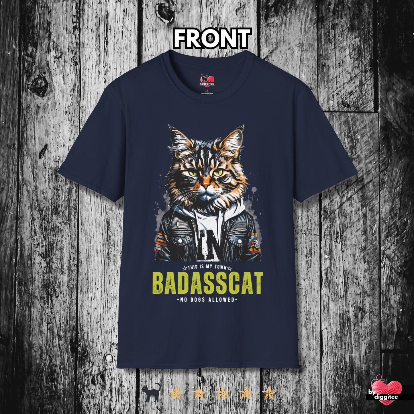 Printify T-Shirt Navy / S BAD CATS 🐈⬛ BADASSCAT
