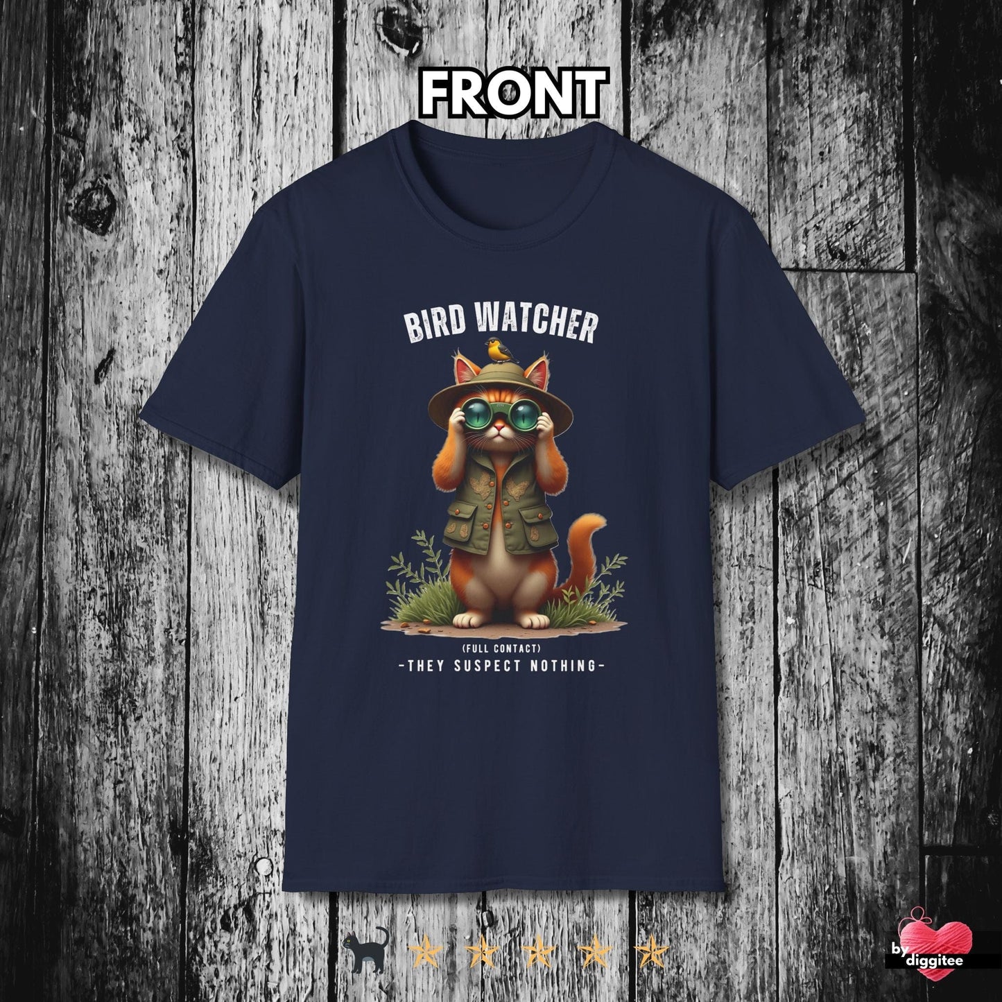Printify T-Shirt Navy / S Bird Watcher II 🐦⬛ T-Shirt