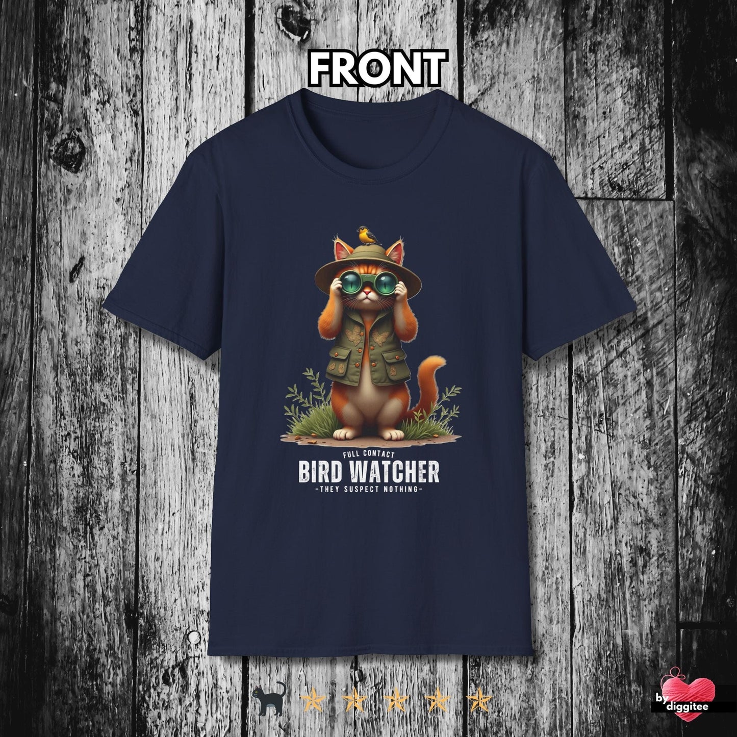 Printify T-Shirt Navy / S Bird Watcher 🐦⬛ T-Shirt