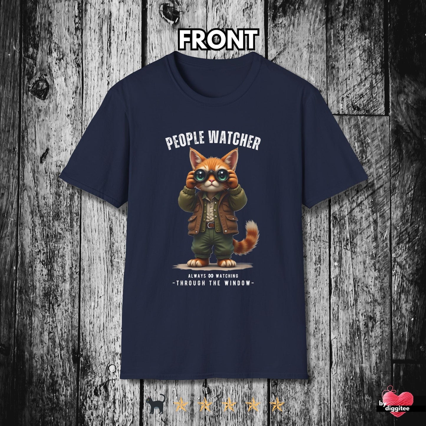 Printify T-Shirt Navy / S People Watcher II 👀 T-Shirt
